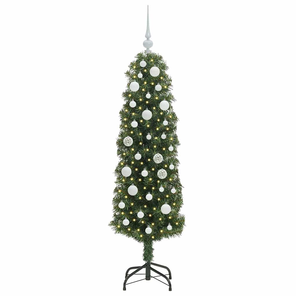 Kunstkerstboom Groen 150 cm PVC en Staal en Kunststof