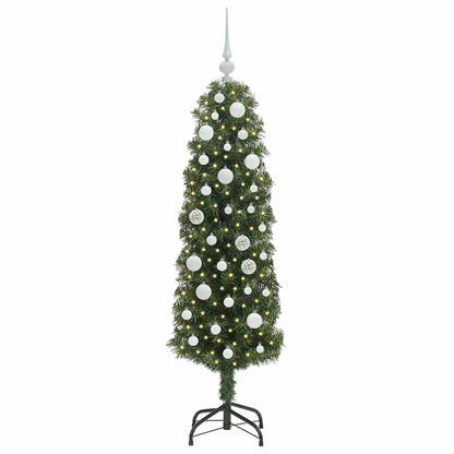 Kunstkerstboom Groen 150 cm PVC en Staal en Kunststof