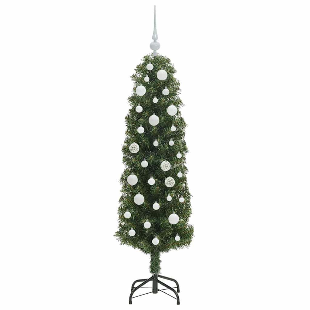 Kunstkerstboom Groen 150 cm PVC en Staal en Kunststof