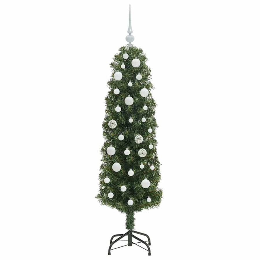 Kunstkerstboom Groen 150 cm PVC en Staal en Kunststof