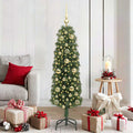 Kunstkerstboom Groen 150 cm PVC en Staal en Kunststof