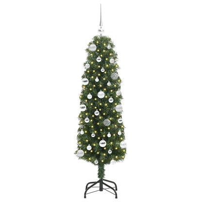 Kunstkerstboom Groen 150 cm PVC en Staal en Kunststof