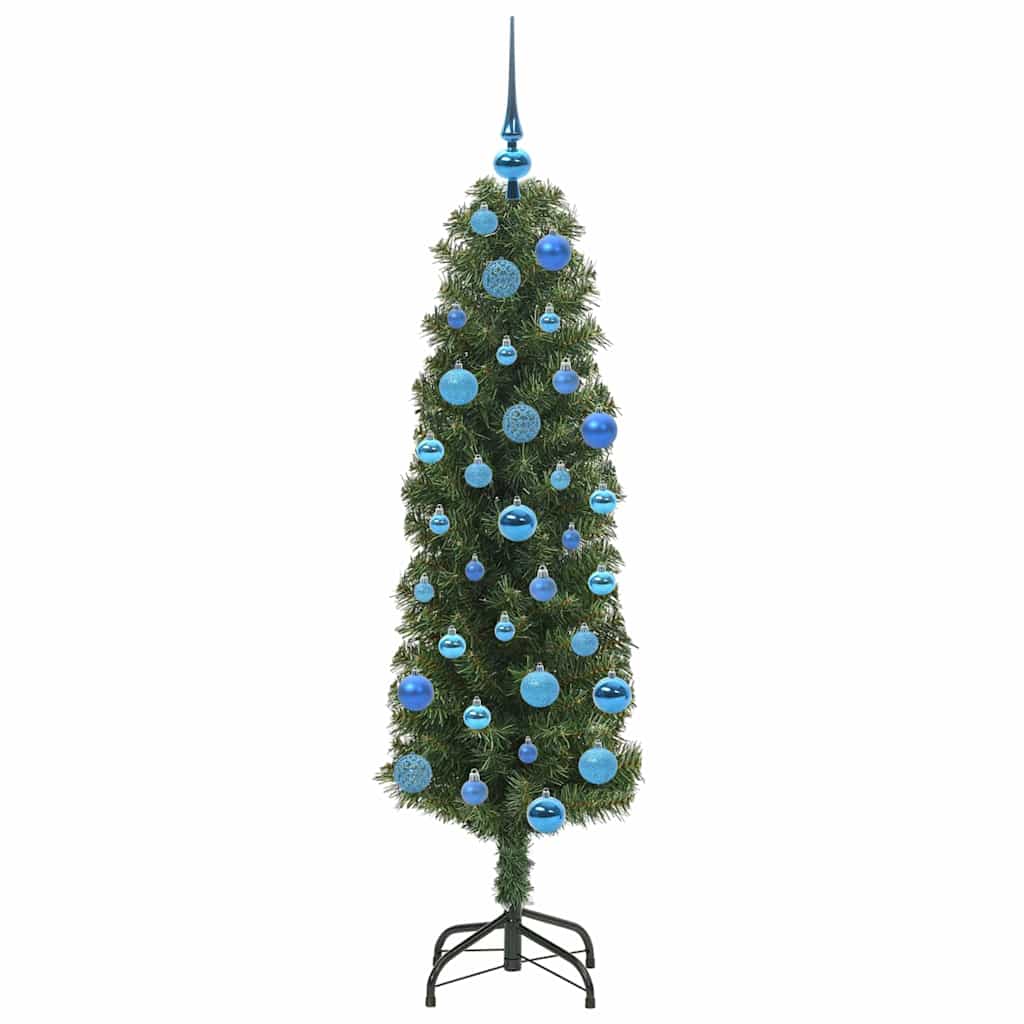 Kunstkerstboom Groen 150 cm PVC en Staal en Kunststof
