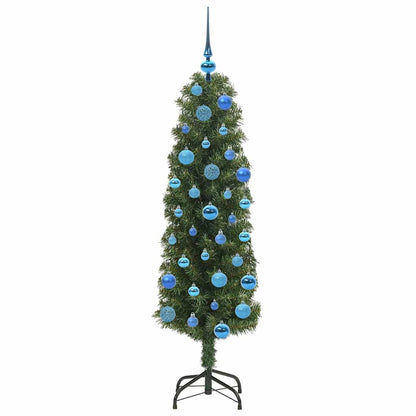Kunstkerstboom Groen 150 cm PVC en Staal en Kunststof