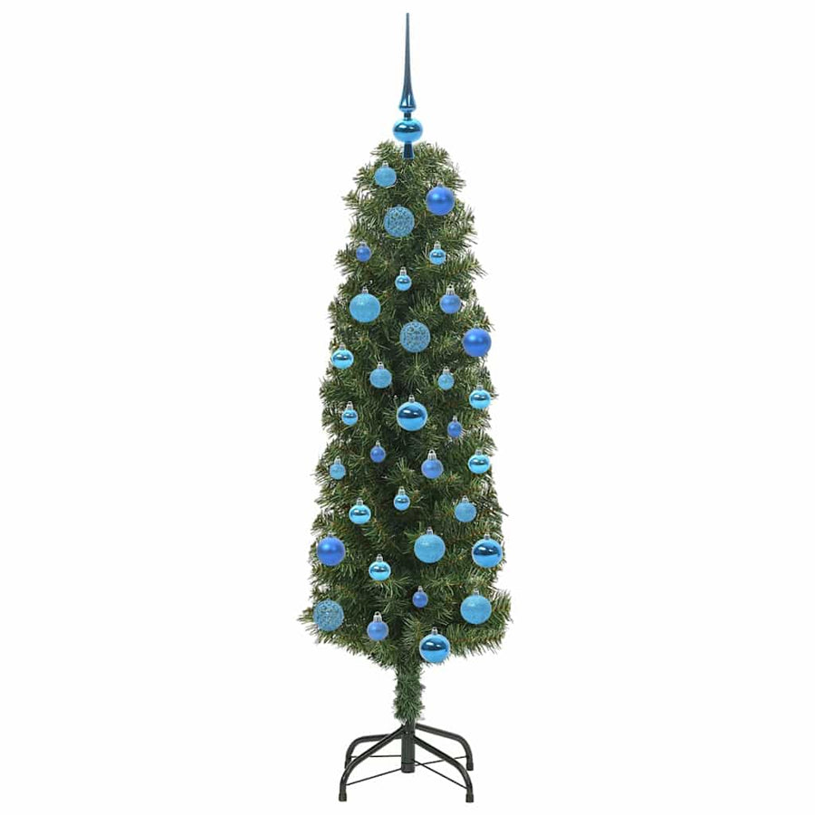 Kunstkerstboom Groen 150 cm PVC en Staal en Kunststof