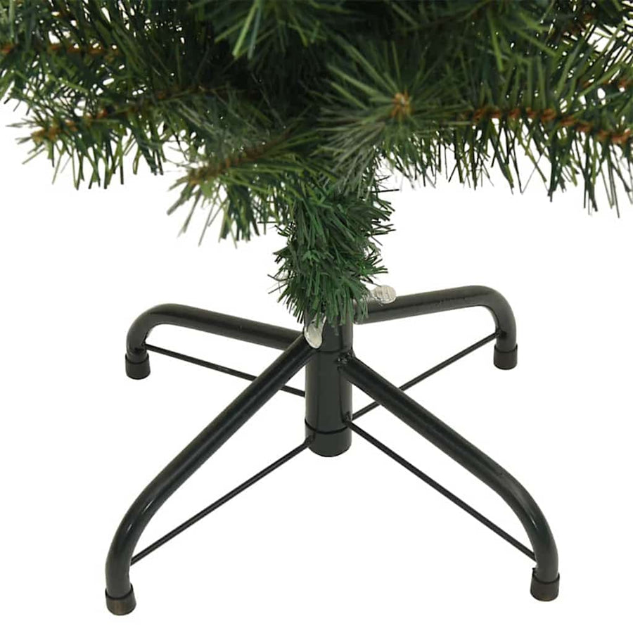 Kunstkerstboom Groen 180 cm PVC en Staal en Kunststof
