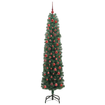 Kunstkerstboom Groen 180 cm PVC en Staal en Kunststof