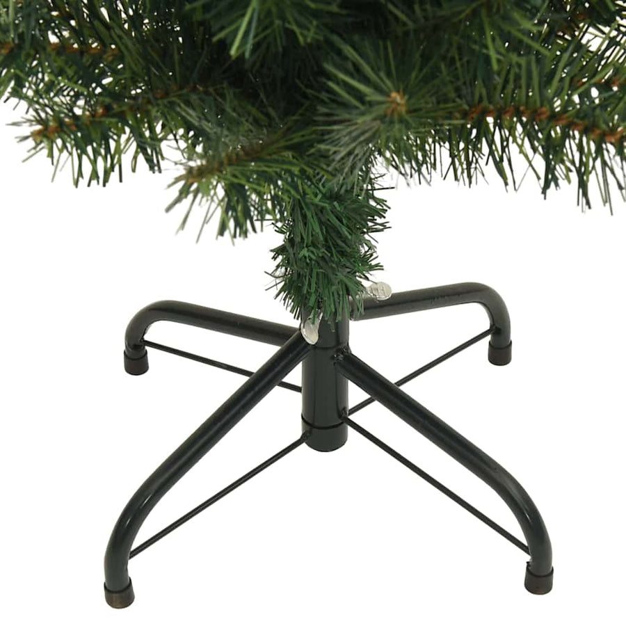 Kunstkerstboom Groen 180 cm PVC en Staal en Kunststof