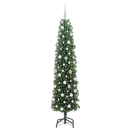 Kunstkerstboom Groen 180 cm PVC en Staal en Kunststof