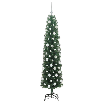 Kunstkerstboom Groen 180 cm PVC en Staal en Kunststof