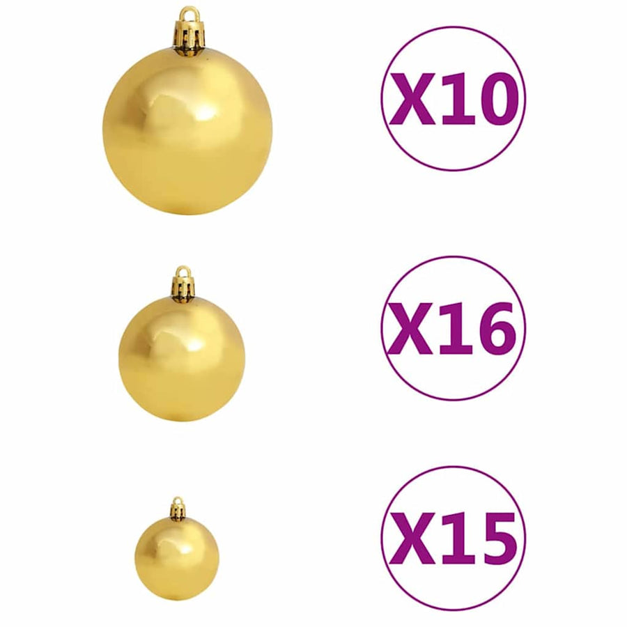 Kunstkerstboom Groen 210 cm PVC en Staal en Kunststof