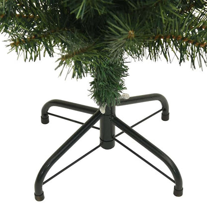 Kunstkerstboom Groen 210 cm PVC en Staal en Kunststof