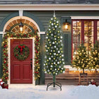 Kunstkerstboom groen 210 cm PVC staal