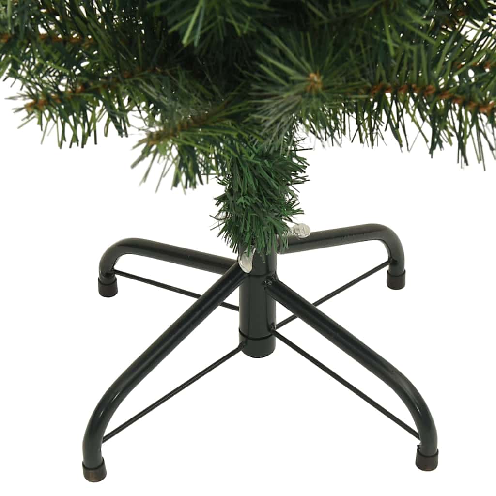 Kunstkerstboom Groen 210 cm PVC en Staal en Kunststof