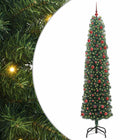 Artificial Christmas Tree Green 210 cm PVC and Steel and Plastic