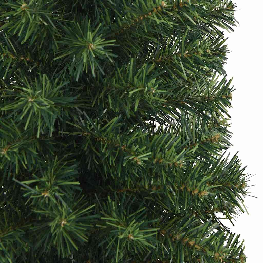 Kunstkerstboom Groen 210 cm PVC en Staal en Kunststof