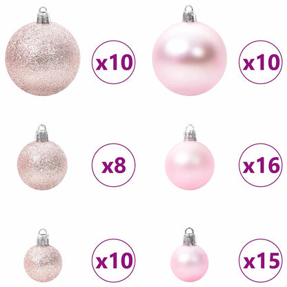 Kunstkerstboom Groen 210 cm PVC en Staal en Kunststof