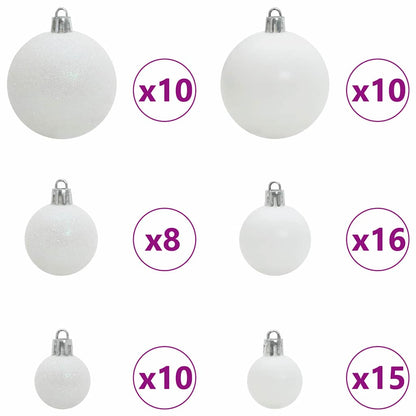 Kunstkerstboom Groen 210 cm PVC en Staal en Kunststof