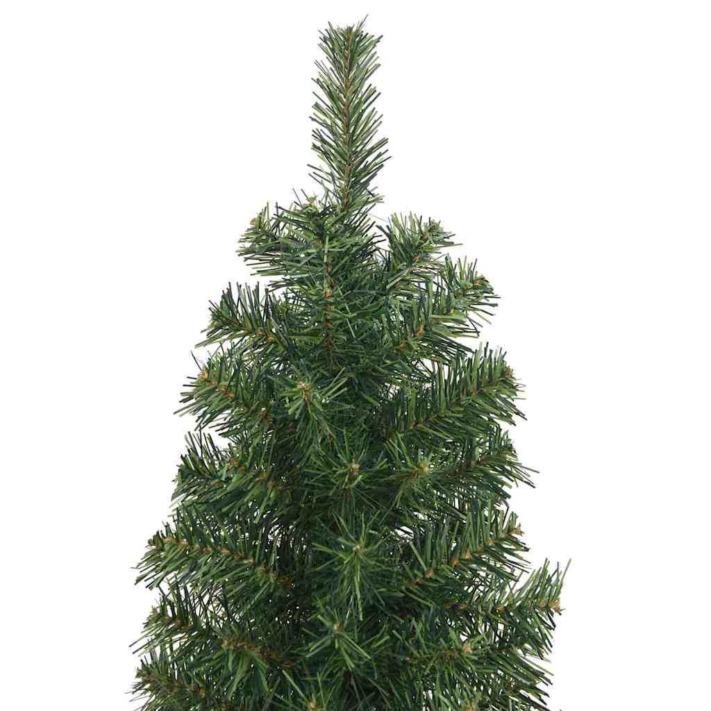 Kunstkerstboom Groen 210 cm PVC en Staal en Kunststof