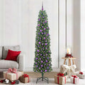 Kunstkerstboom Groen 210 cm PVC en Staal en Kunststof