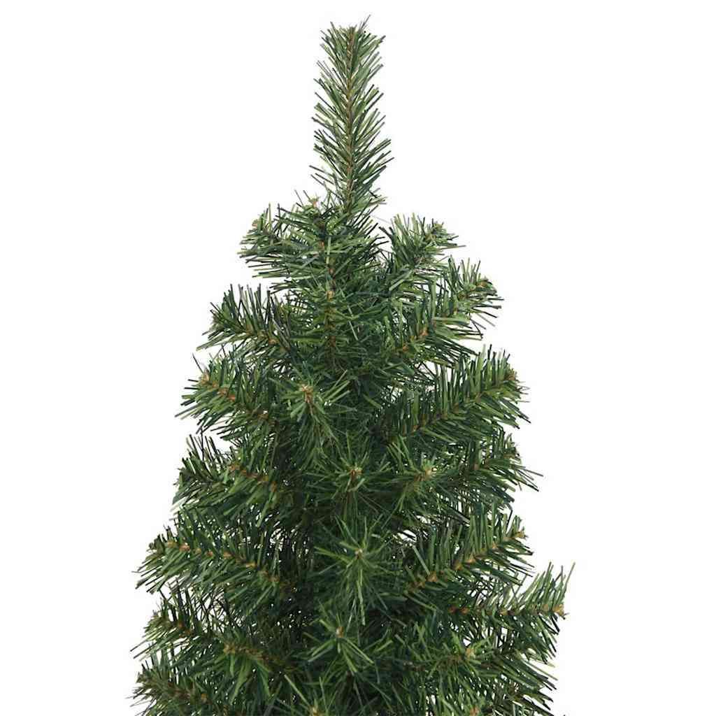 Kunstkerstboom Groen 240 cm PVC en Staal en Kunststof