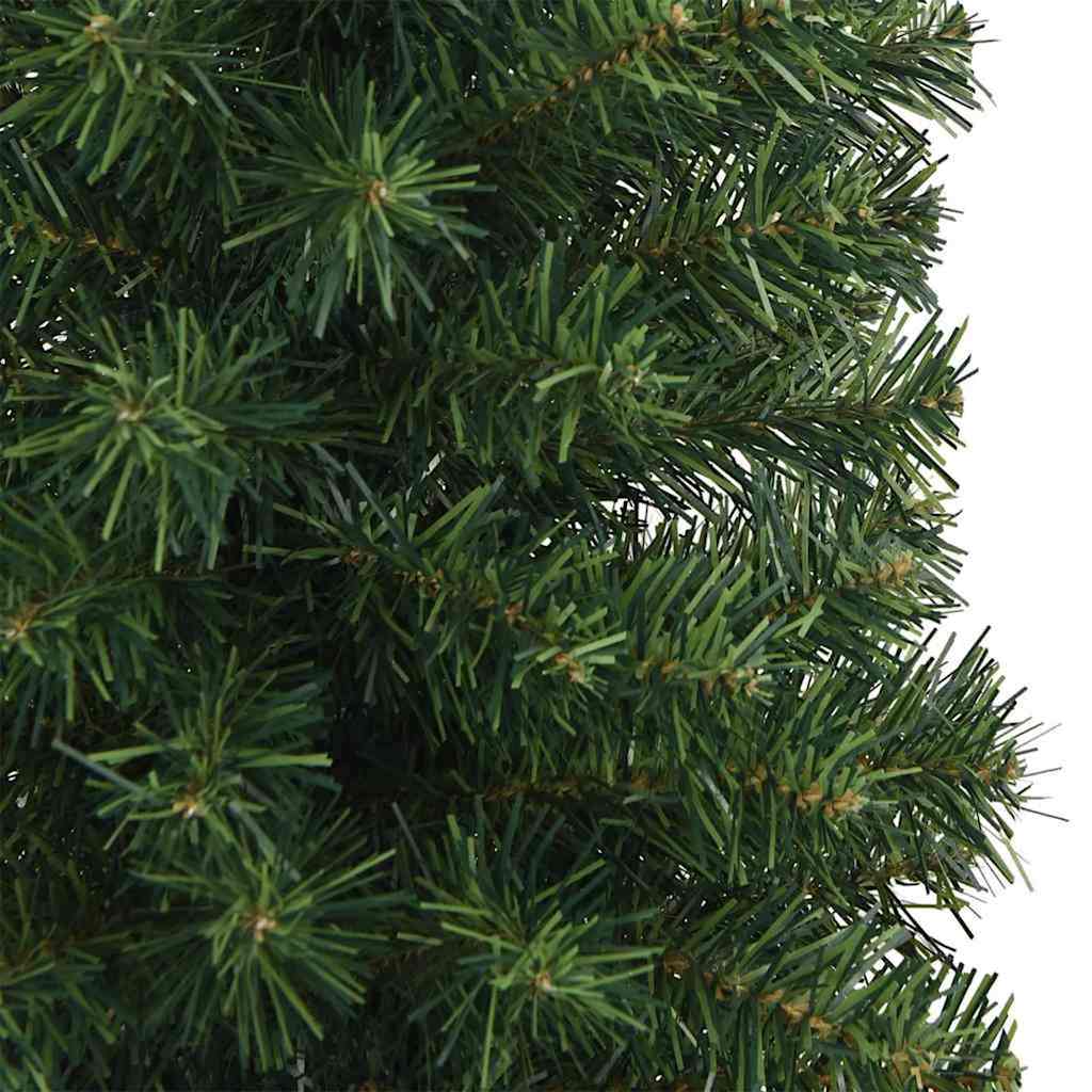 Kunstkerstboom Groen 240 cm PVC en Staal en Kunststof