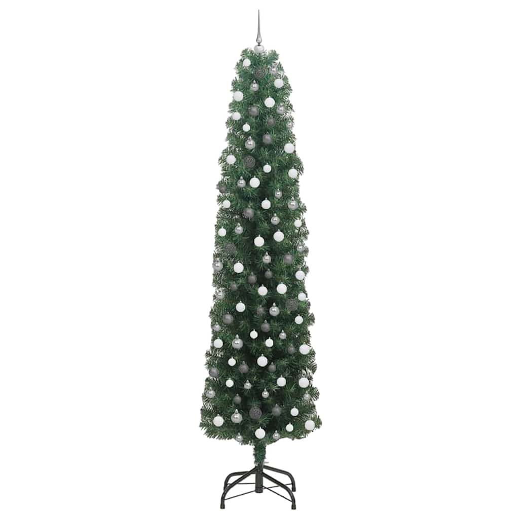 Slanke Kerstboom Groen 61 x 61 x 240 cm Kunststof en metaal