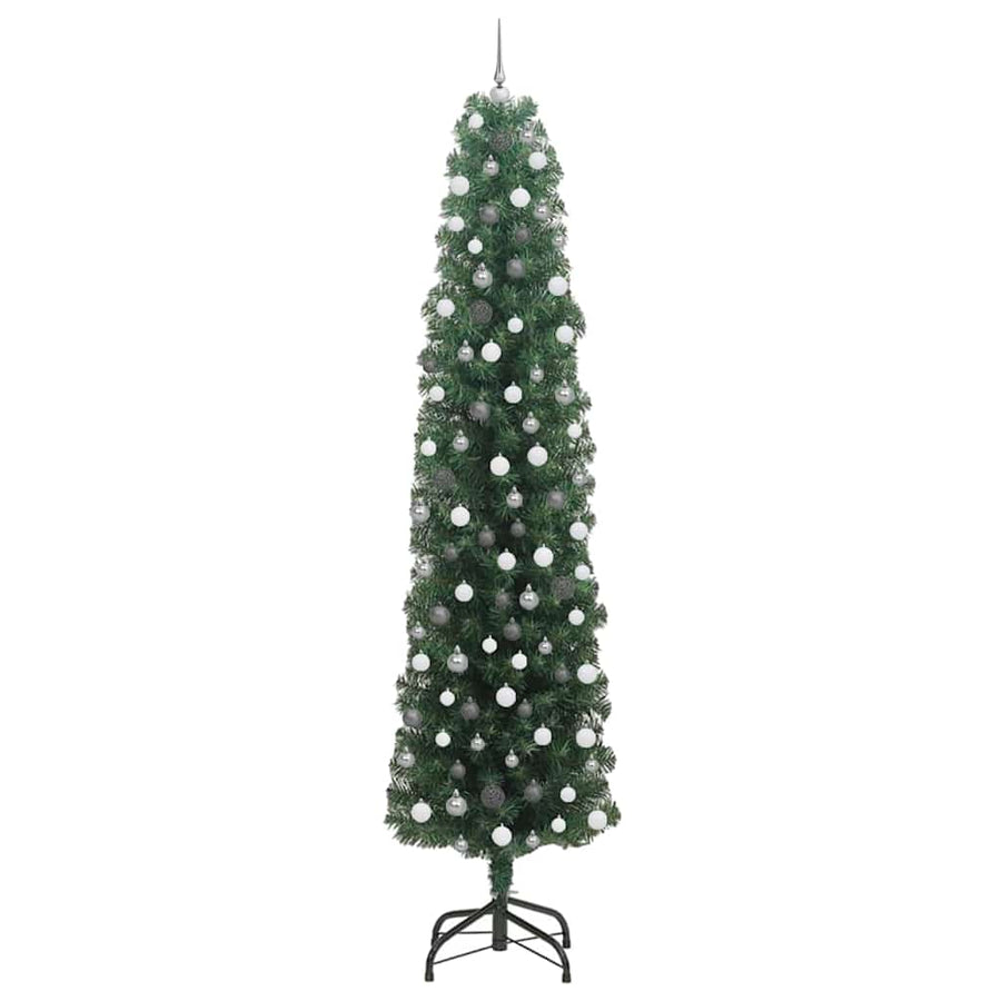 Slanke Kerstboom Groen 61 x 61 x 240 cm Kunststof en metaal