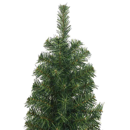 Kunstkerstboom Groen 240 cm PVC en Staal en Kunststof
