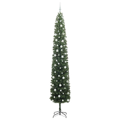 Kunstkerstboom Groen 270 cm PVC en Staal en Kunststof