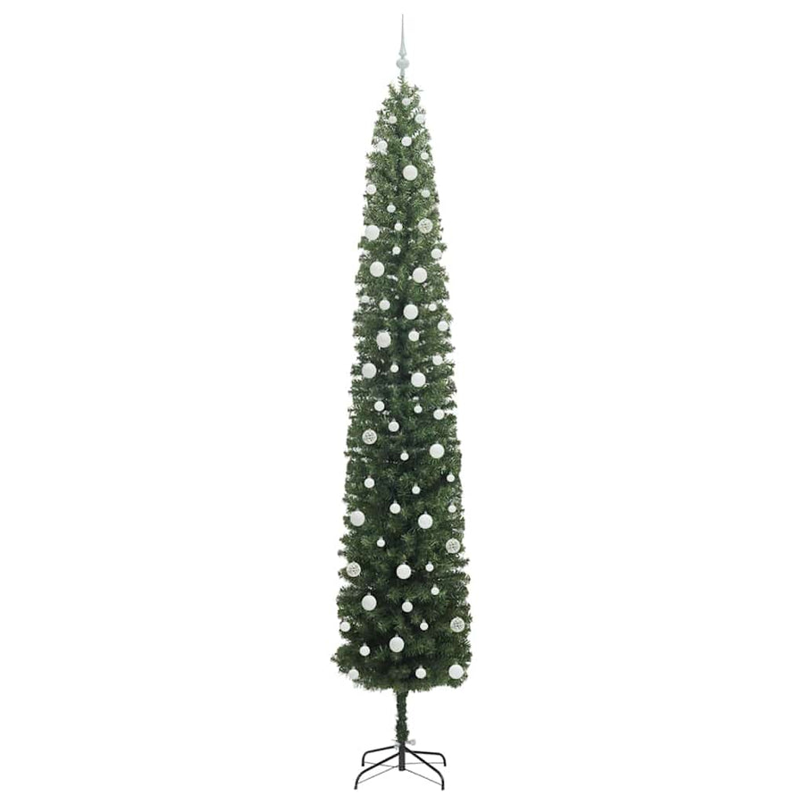 Kunstkerstboom Groen 270 cm PVC en Staal en Kunststof