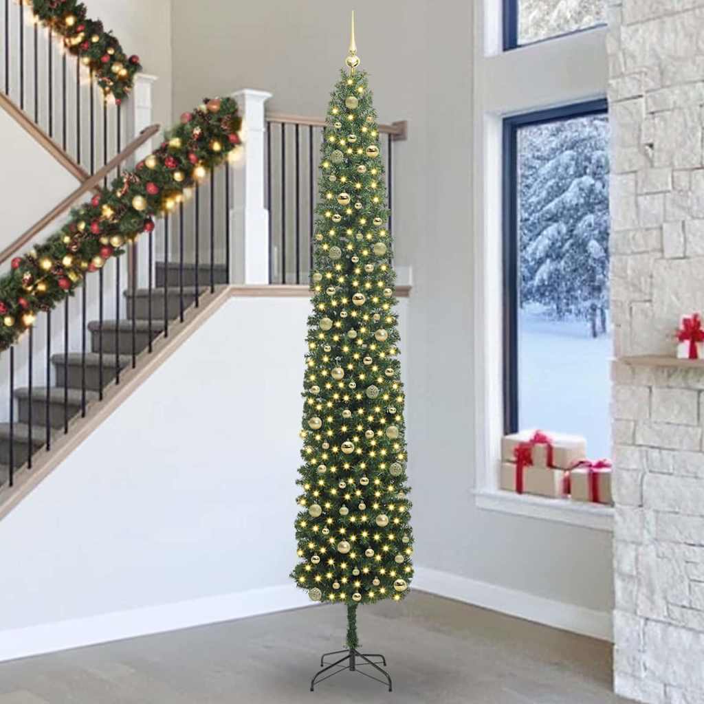 Kunstkerstboom Pvc En Staal En Kunststof Groen 270 cm