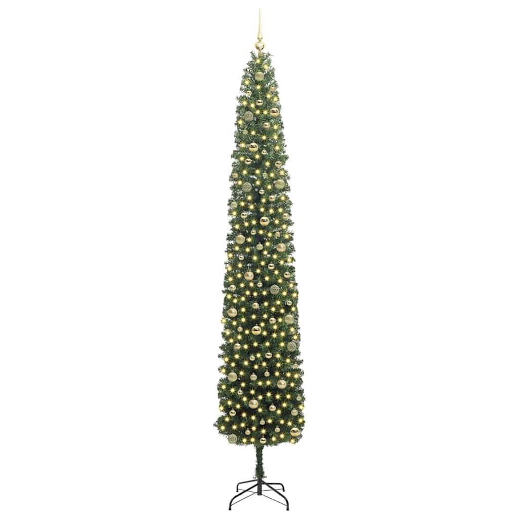Kunstkerstboom Pvc En Staal En Kunststof Groen 270 cm