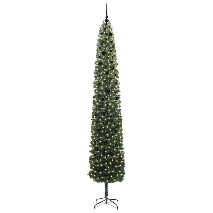 Kunstkerstboom Groen 300 cm PVC en Staal en Kunststof