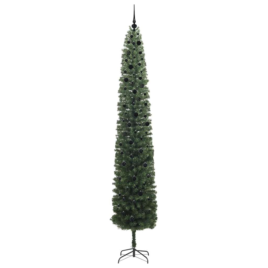 Kunstkerstboom Groen 300 cm PVC en Staal en Kunststof