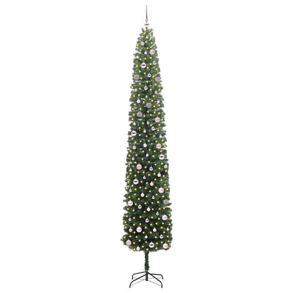 Kunstkerstboom Groen 300 cm PVC en Staal en Kunststof