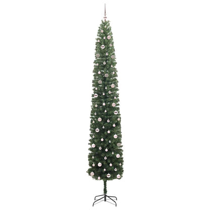 Kunstkerstboom Groen 300 cm PVC en Staal en Kunststof