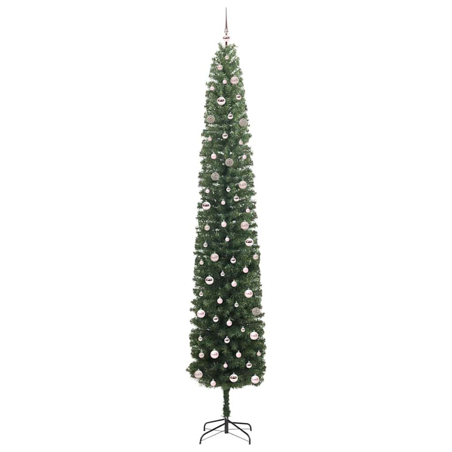 Kunstkerstboom Groen 300 cm PVC en Staal en Kunststof