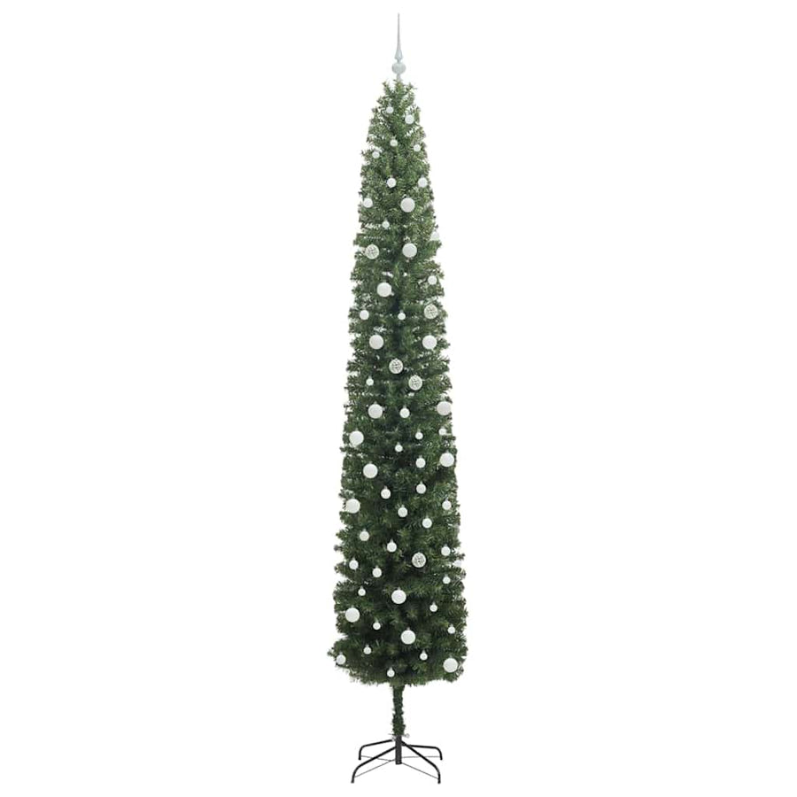 Kunstkerstboom Groen 300 cm PVC en Staal en Kunststof
