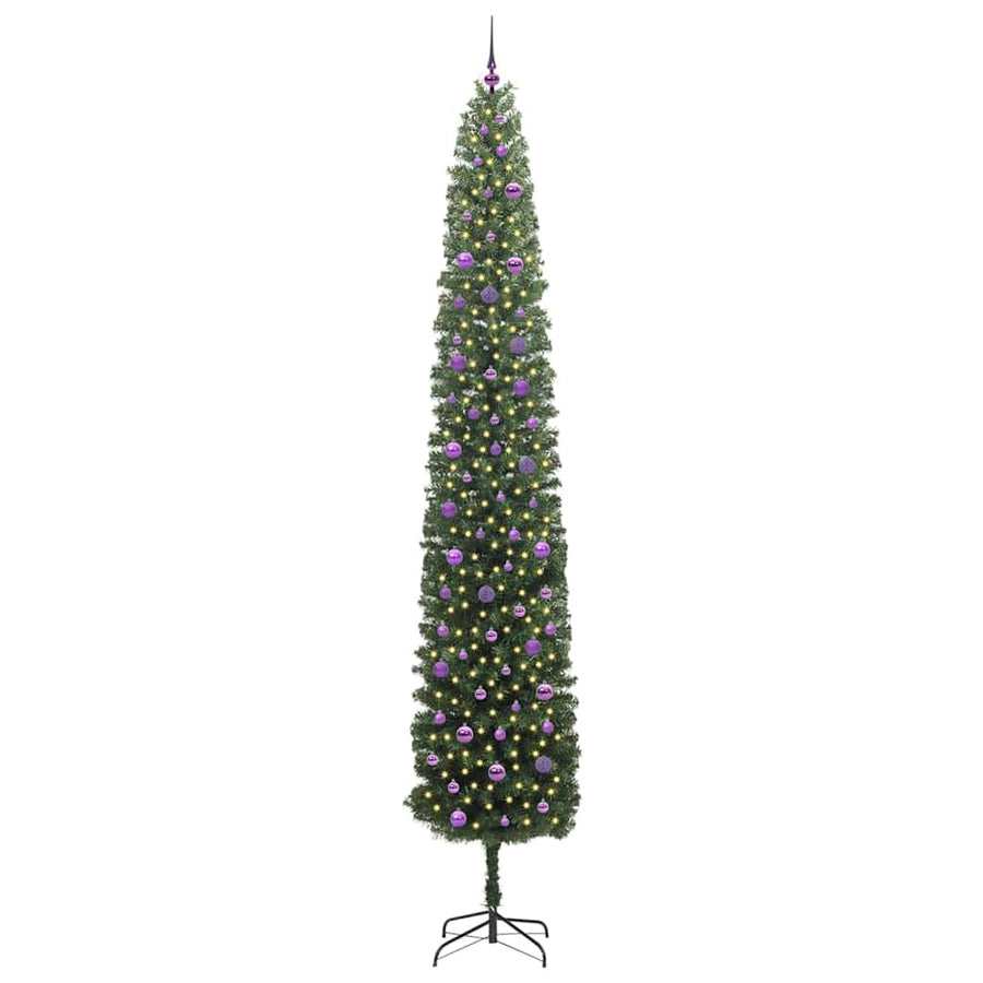 Kunstkerstboom Groen 300 cm PVC en Staal en Kunststof