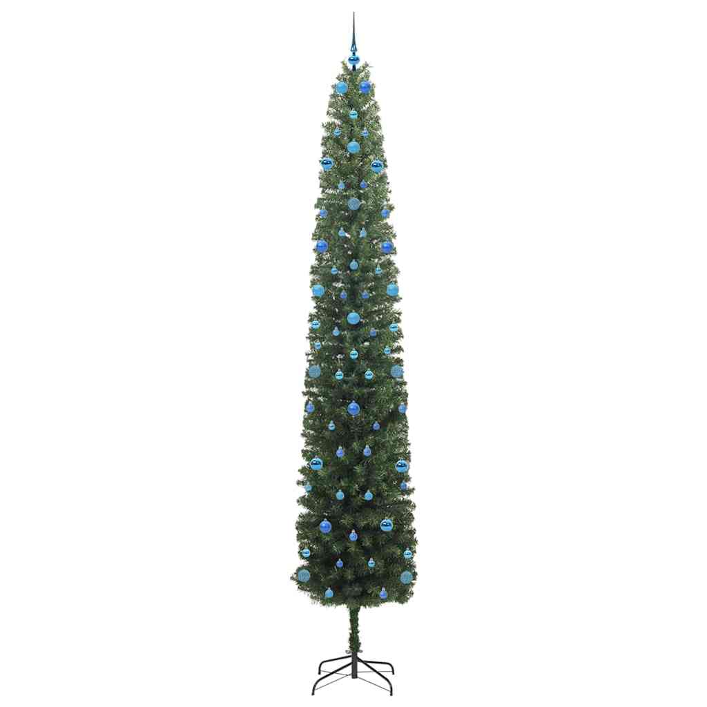 Kunstkerstboom Groen 300 cm PVC en Staal en Kunststof