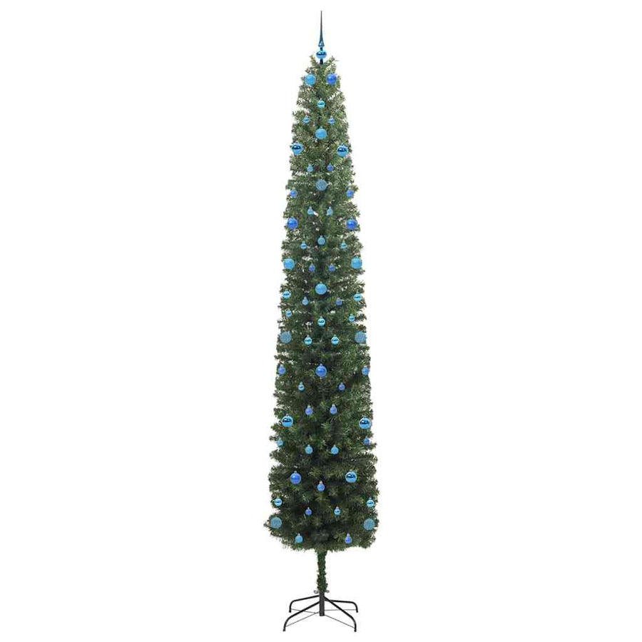 Kunstkerstboom Groen 300 cm PVC en Staal en Kunststof