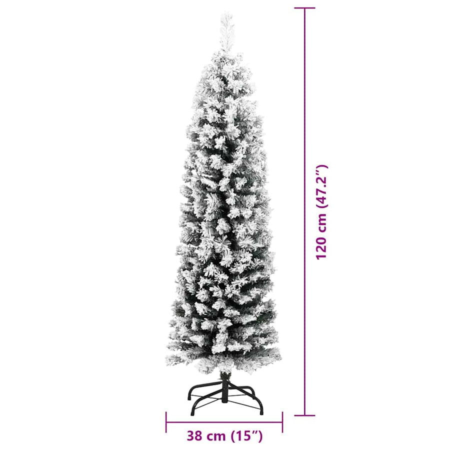 Kunstkerstboom Groen 120 cm PVC en Staal en Kunststof