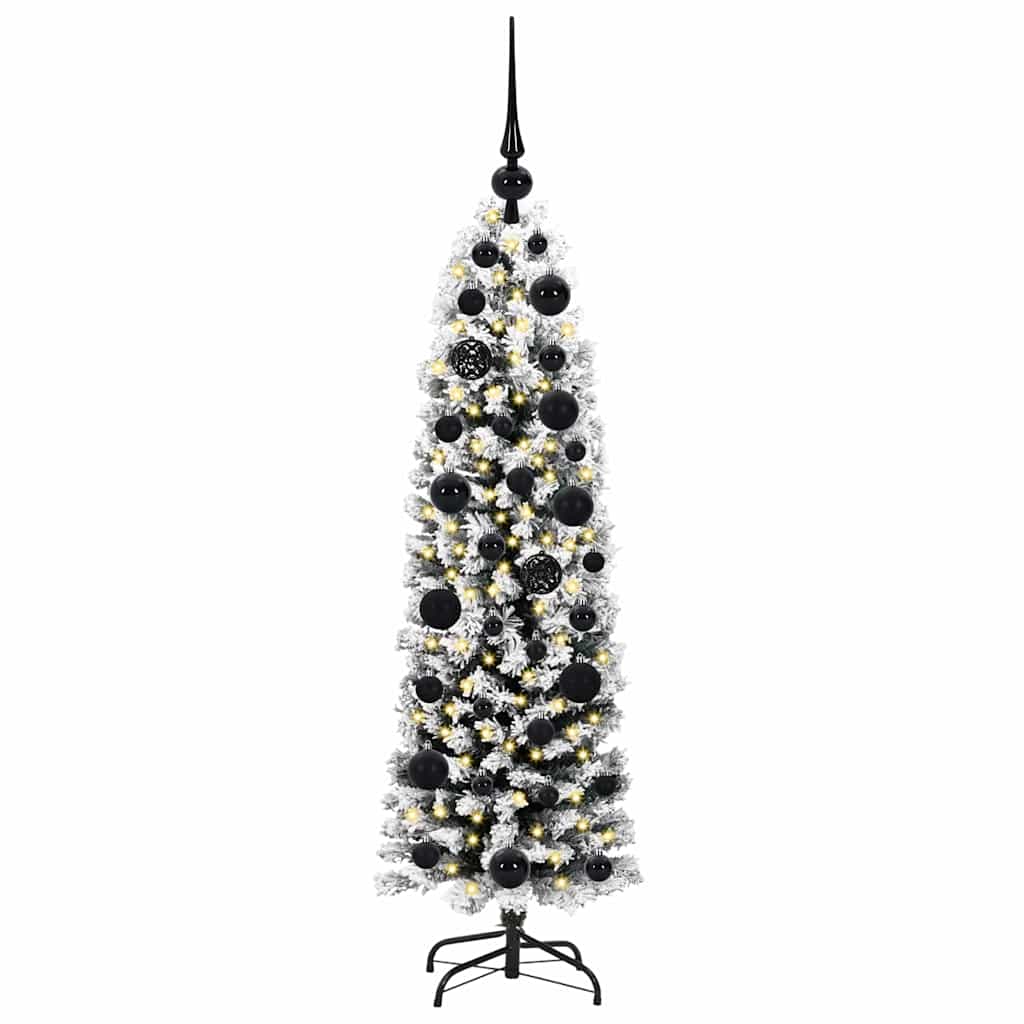 Kunstkerstboom Groen 120 cm PVC en Staal en Kunststof
