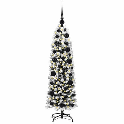 Kunstkerstboom Groen 120 cm PVC en Staal en Kunststof