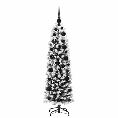 Kunstkerstboom Groen 120 cm PVC en Staal en Kunststof