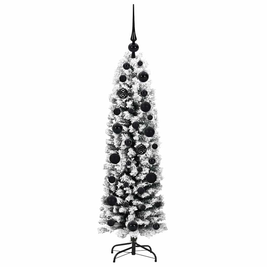 Kunstkerstboom Groen 120 cm PVC en Staal en Kunststof