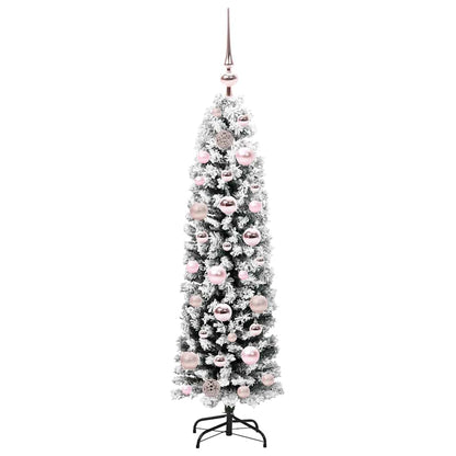 Kunstkerstboom Groen 120 cm PVC en Staal en Kunststof