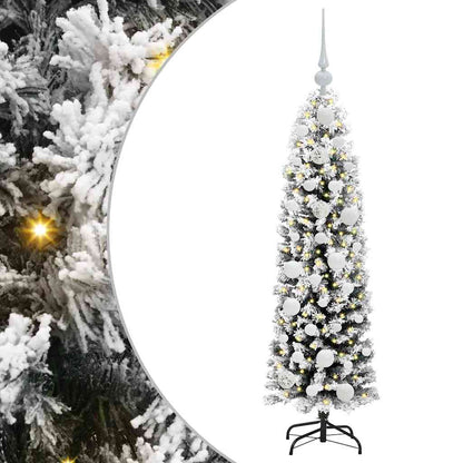 Kunstkerstboom Groen 120 cm PVC en Staal en Kunststof
