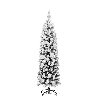 Kunstkerstboom Groen 120 cm PVC en Staal en Kunststof
